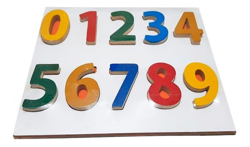 Rompecabezas De Encastre Madera Didáctico Puzzle Números
