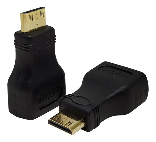 10 Adaptador Mini Hdmixhdmi Dourado Tablet Celular Câm Hh10m