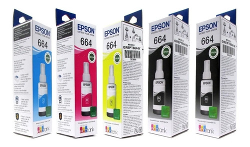 Pack 5 Botellas De Tinta Epson T664 - L1300 L575 L565 L555