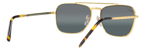 Lente De Sol Ray-ban 0rb3636 New Caravan Polarizado Unisex New Caravan Polar Clear Gradient Dark Blue Legend Gold Legend Gold