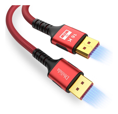 Dbilida Vesa Certified Displayport 2.0 Cable 6.6ft, 16k Dp 2