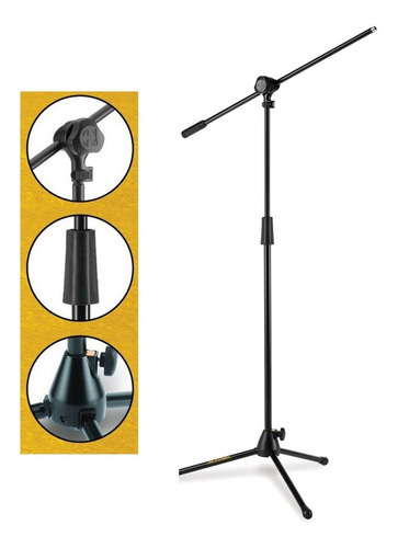 Pedestal Girafa Para Microfone Quickturn Ms432b Hércules