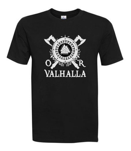 Polera Hombre - Vikingo - Valhalla -01   -  100%  Algodón 
