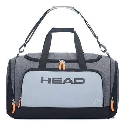 Bolso Deportivo Head  De Mano De Viaje Hombre Mujer Grande Color Gris | Modelo 15293