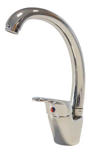 Imagen 3 de 6 de Griferia Canilla Monocomando Pico Alto Cisne Cocina Baño