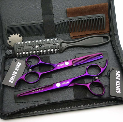 Kit Tijeras Peluquero De 5.5 Smithking Con Peine