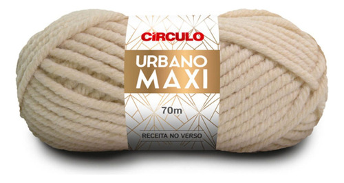 Lã Tricô Urbano Maxi Circulo Novelo 70m 100g (1429 Tex) Cor 7684 - Natural