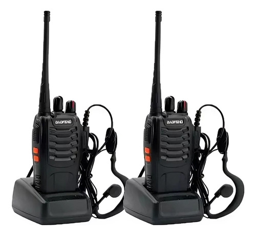 Par De Radios Baofeng Transmisor + Manos Libres