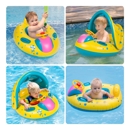 Boia De Piscina Para Crianças, Boia Fofa Com Cobertura