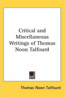 Libro Critical And Miscellaneous Writings Of Thomas Noon ...