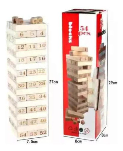 Jenga Grande Blocks De Madera - Juego De Mesa Destreza