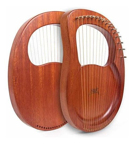Imagen 2 de 6 de Lyre Harp, Aklot Arpa De Lejía De Caoba De 16 Cuerdas De Met
