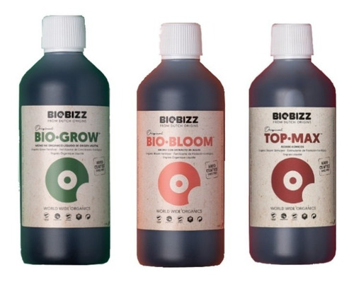 Biobizz Tripack Bio Grow + Bio Bloom + Top Max X 500 Ml.