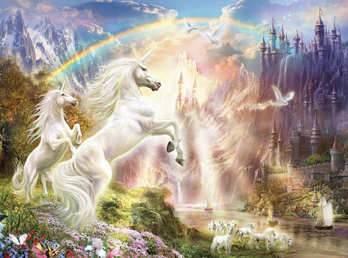 Unicornio Arcoiris Fantasía Rompecabezas 500 Pzs Clementoni