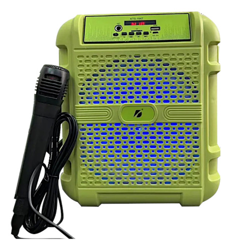 Bocina Bluetooth Karaoke Con Microfono 8 PuLG Entrada Usb