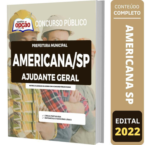 Apostila Prefeitura Americana Sp - Ajudante Geral