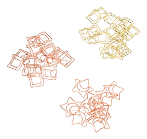 Clips De Papel De Oficina, 30 Piezas, Forma Bonita, Aparienc