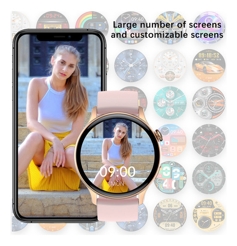 Reloj Inteligente Con Monitoreo De Salud Amoled Hd Bluetooth