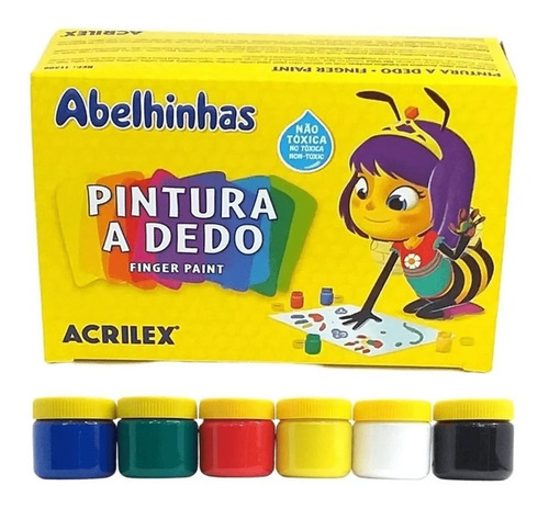 Pintura Para Dedos Infantil 6 Colores Pintar - Del Tomate Color Agua