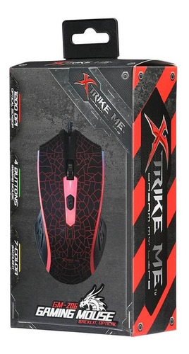 Imagen 5 de 6 de Mouse Optico Gamer Retroiluminado Xtrike Me Gm-206 + Envio