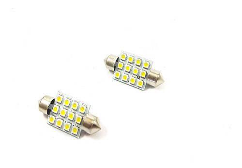 Lampara Tubular 12 Led Blanca 11x36mm 12v   X2 Unidades