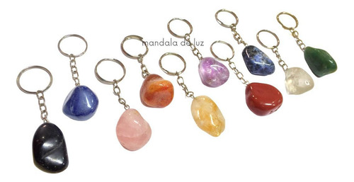 Kit de 10 llaveros con piedras mezcladas