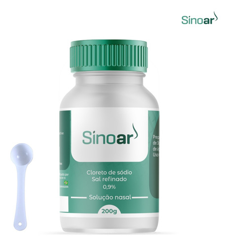 Sal Puro Cloreto De Sódio Limpeza Nasal Pote 200g 66 Doses