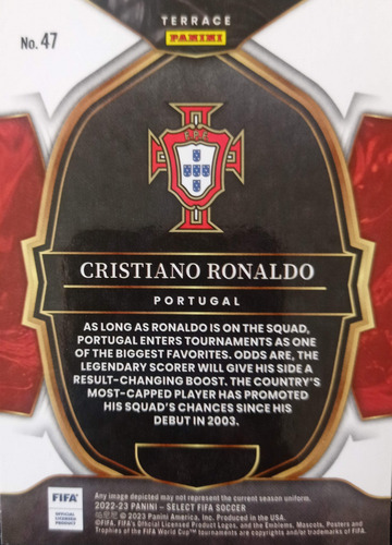 Carta Cristiano Ronaldo Fifa Select Panini Importada