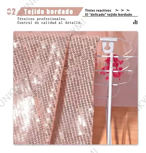 Tul Mesh Con Lentejuelas 1 Metro X 1.30 M Ancho