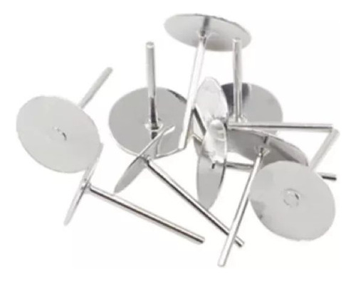 Base De Brinco Prata Kit 50 Pinos + 50 Tarraxas