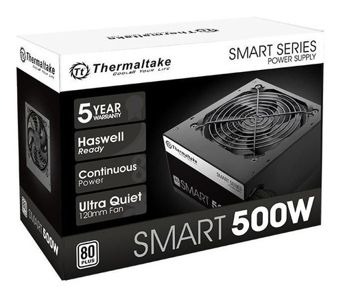 Fonte Thermaltake 500w 80 Plus White Smart