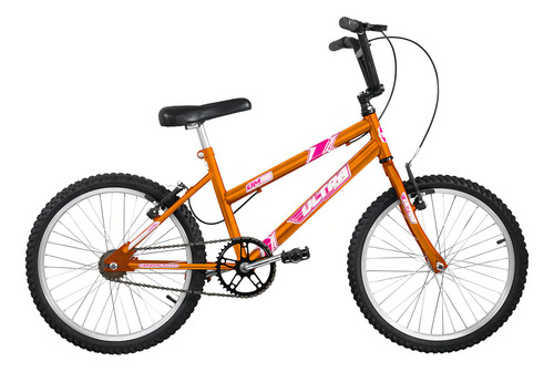 Bicicleta De Passeio Aro 20 Ultra Bikes Feminina Chrome Line Cor Laranja
