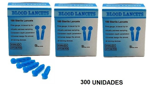 Pack X300 Lancetas Universal Muestra De Sangre Glicemia