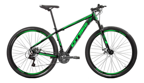Bicicleta  GTS PRO M5 Intense aro 29 17 24v freios de disco mecânico cor preto/verde