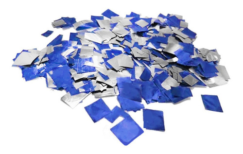 Imagem 2 de 7 de 5 Kilos Papel Picado Chuva De Prata E Azul Máquina Sky Paper