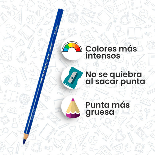15 Cajas De 12 Lápices De Colores Intenso Profesional Norma