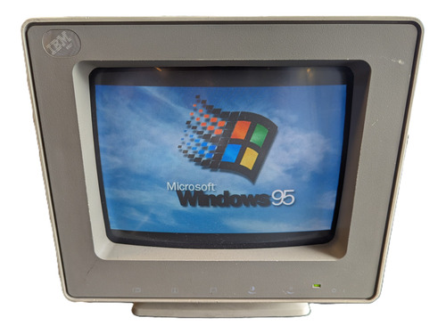 Monitor Ibm 6527 Mod.cv-1028pa Crt 9 Color En Buen Estado Ivory (Usado)