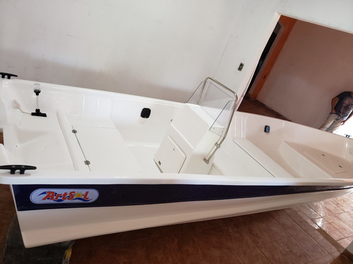 Barco Bote Lancha Fibra 5,60 Console Artsol 40 Anos Fabrica