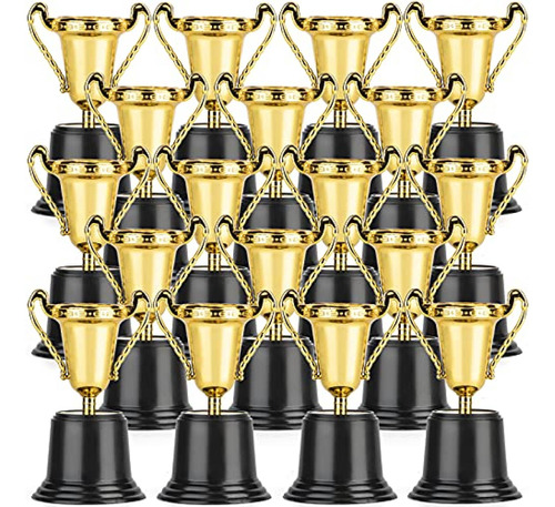 Paquete De 24 Mini Copas De Trofeos De Oro (5 Pulgadas), Tro
