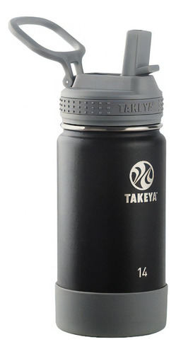 Takeya Botella Actives Con Popote 14oz/414 Ml Negro