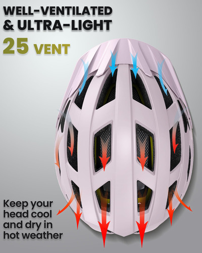 Casco De Ciclismo Outdoormaster Gem Profesional Talle M Lila