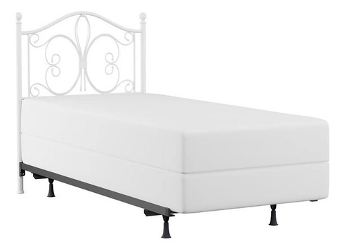 Cabecero De Metal Para Cama Individual En Blanco Texturizado