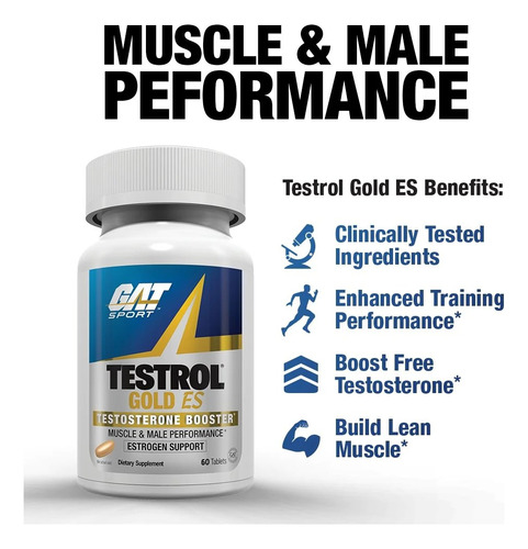 Imagen 2 de 5 de Gat Testrol Gold 60 Capsulas