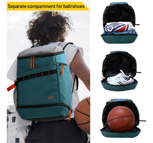 Mochila De Baloncesto Bolsa De FĂștbol Compartimento Za...