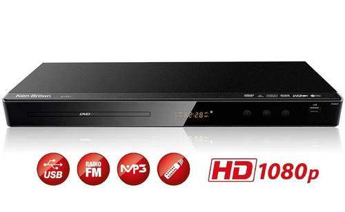 Reproductor Dvd Ken Brown D1201 Usb Mp3 Rca Hdmi Fm Hd 1080