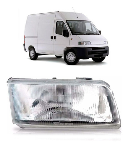 Farol Ducato 1995 A 2002 Manual Cromado