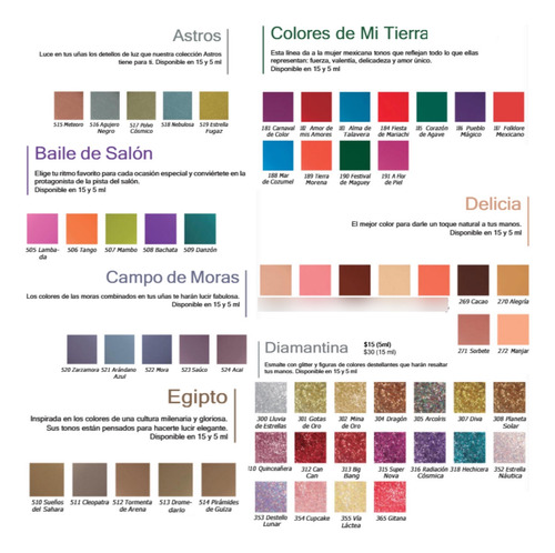 Kit 5 Esmaltes Bissu 15ml Tonos A Elegir 5 Tonos A Elegir