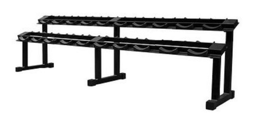 Kit Suporte Com Dumbell Monobloco Injetado 12 A 30 Kg - Par
