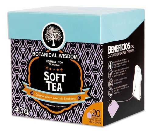 Té Manzanilla Lavanda Tea Botanical Wisdom 20 Sobres