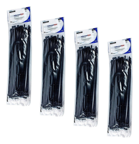 Precintos Plasticos Hellerman Tyton 100x2.5mm Negro Pack X4